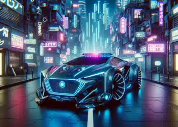Futuristic police car