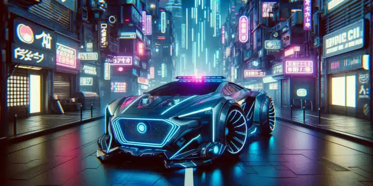 Futuristic police car