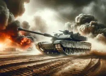 Bojový tank na bitevním poli