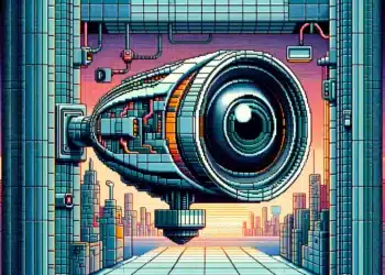 Kamera v pixel art stylizaci