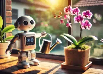 DALL-E 3: malý robot