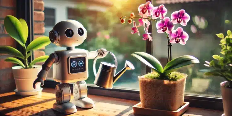 DALL-E 3: malý robot
