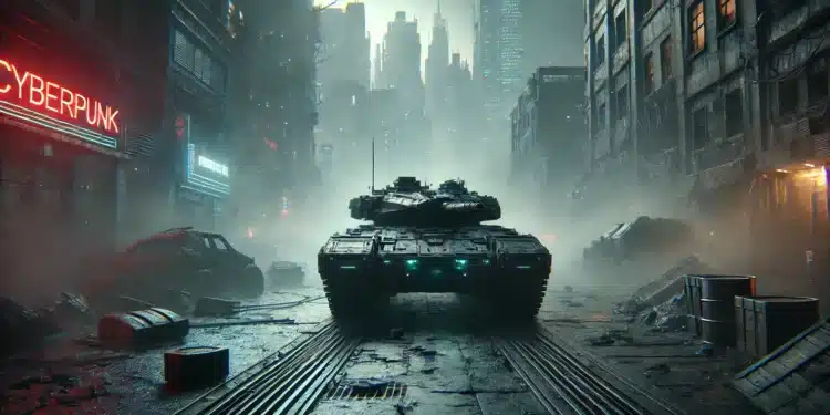 DALL-E 3: Dystopický armádní tank