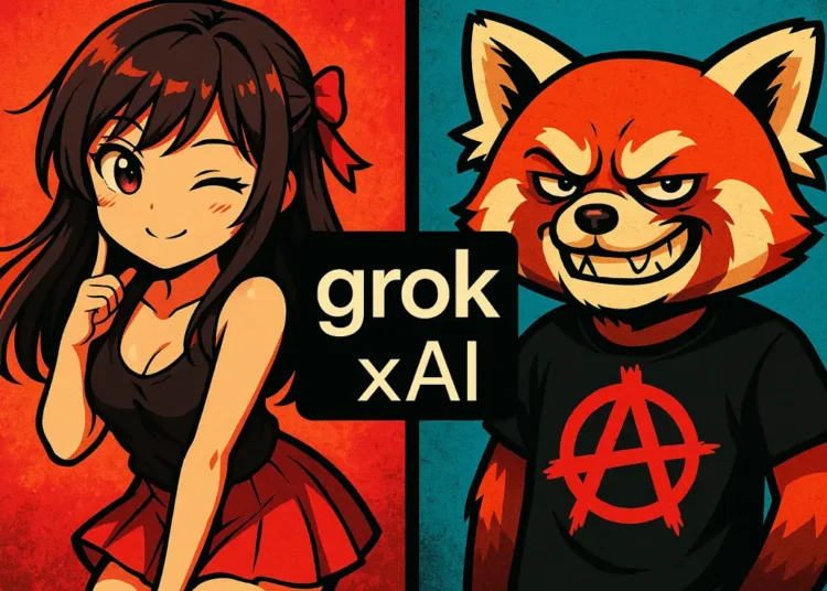 Nové AI postavy Grok: Ani a Rudy