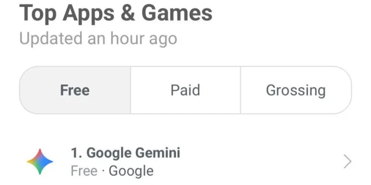 AI Gemini válcuje žebříčky