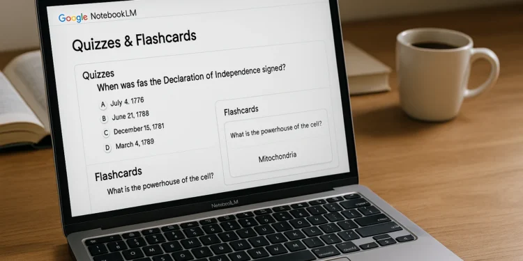 Google NotebookLM kvízy, kartičky a nové reporty